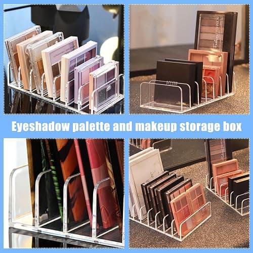 2pcs Mail Organizer Plastic Cash Tray, 7 Sections Acrylic Clear Plastic Mail Organizer, 6.6 x 3.3 inch Desk Divider Holder for Cash Envelope Mail Bill Card Makeup Palette thumbnail 6