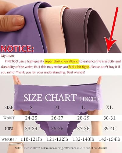 6 pack Seamless Underwear for Women Sexy Low Rise Hipster Wave Edge No Show Bikini Panties Womens Cheeky S-XL thumbnail 4