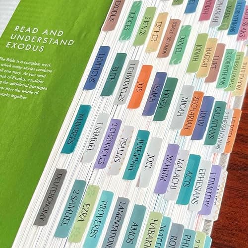 Laminated Bible Tabs, Reposition Large Print Stickers, Easy to Read and Apply Bible Tabs for Women and Man (Uniform) thumbnail 5