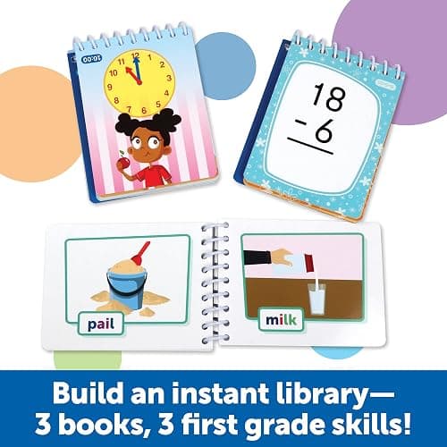 Learning Resources Skill Builders! First Grade Flipbook Library - 3 Pieces, Ages 6+, Math and Spelling Activities for Kids, First Grade Must Haves thumbnail 4