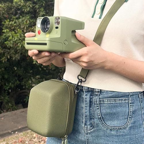 WOGOZAN Camera Case for Polaroid Now/Now+/I-Type/Flip Instant Camera, Green | Protective Case for Polaroid Now 2nd/3rd, Now+ Gen 2/3rd, I-Type, OneStep Camera, Hard Shell Case, Shoulder Strap, No Camera thumbnail 2