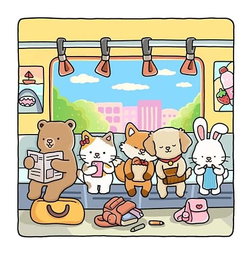 Fuzzy Life: Cute & Cozy Coloring Book for Adults & Teens Featuring Adorable Animal Friends in Everyday Moments for Stress Relief thumbnail 3