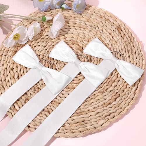 3 PCS Bow Holder for Girls Hair Bows, Ribbon Hair Clip Oraganizer Hair Barrettes Storage for Women,Wall Hanging Alligator Clip Hair Accessories Organizer Bedroom College Dorm Decor (White) thumbnail 7