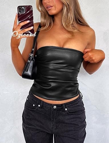 OZICERD Tube Top Bandeau Crop Top thumbnail 5