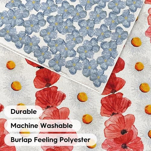 AVOIN colorlife Patriotic Memorial Day American Garden Flag 12x18 Inch | Double Sided, Weather & Fade Resistant, Yard Outdoor Decoration, Featuring Myosotis Poppy design, 4th of July thumbnail 7