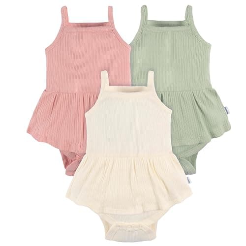 Gerber Baby Girls Multi-Pack Sleeveless Onesies Bodysuit - Image 1