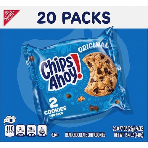CHIPS AHOY! Original Chocolate Chip Cookies, 20 Snack Packs (2 cookies per pack) thumbnail 16