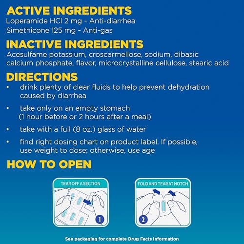 Imodium A-D Diarrhea Relief Caplets with 2 mg Loperamide Hydrochloride, Anti-Diarrheal Medication to Help Control Symptoms of Diarrhea Due to Traveler's Diarrhea, Easier to Open, 12 ct thumbnail 6