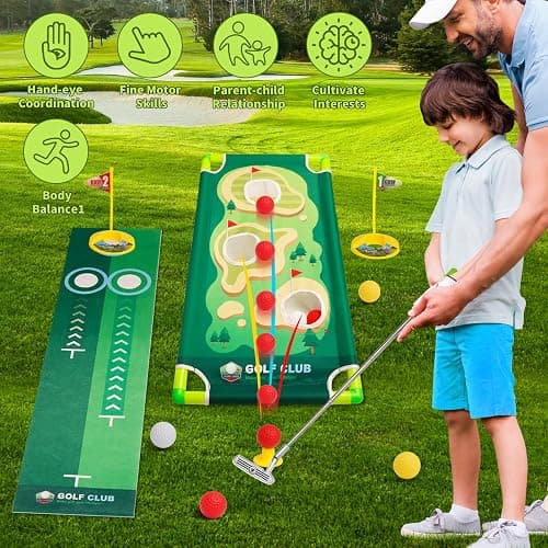 SCWDAU Toddler Golf Clubs Set - Upgraded Kids Golf Toys, Adjustable Toddler Golf Set with Scorecard, Storage Bag, Indoor and Outdoor Yard Game Gifts for 2 3 4 5 6 7 8 Year Olds Boys Girls thumbnail 7