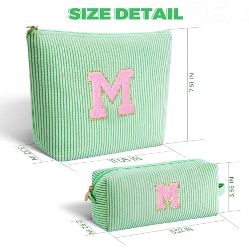 Btffitting Mothers Day Gifts for Mom,Mum Gifts from Daughter,Birthday Gifts for Wife Sister Her,Mother in Law Gift,Mama Gifts Idea,Makeup Bag Set Cosmetic Bag - Green,M thumbnail 5