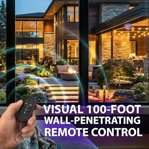 Fosmon Outdoor Wireless Remote Control Outlet, Heavy Duty Waterproof Electrical Plug-in Light Switch, 3-Prong, 100ft Range, Grounded, 3 Receivers, 1 Remote - UL Listed thumbnail 3