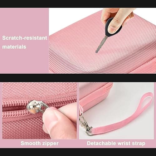 ALKOO Digital Camera Case for CAMKORY, Camera Pouch for KODAK Pixpro -Pink | for Lecran/for VAHOIALD Point and Shoot Camera, Hard Carrying Case with Mesh Pocket, Compact for Vlogging, Travel and Storage thumbnail 5