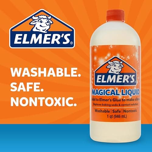 Elmer's Magical Liquid, Slime Activator Solution, Updated Formula for Double Slime Output, Safe and Washable, 1 Quart thumbnail 5