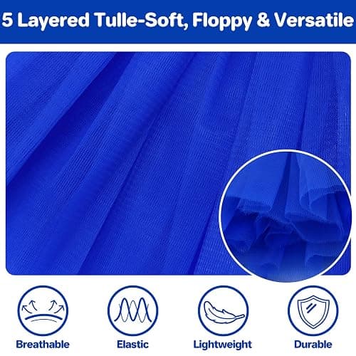 qikqik Tutu for Women Adults 5 Layerd Tutu Skirts for Women Tulle Skirt Womens Halloween Tutus Fluffy Skirt 80s Adult Tutus thumbnail 5