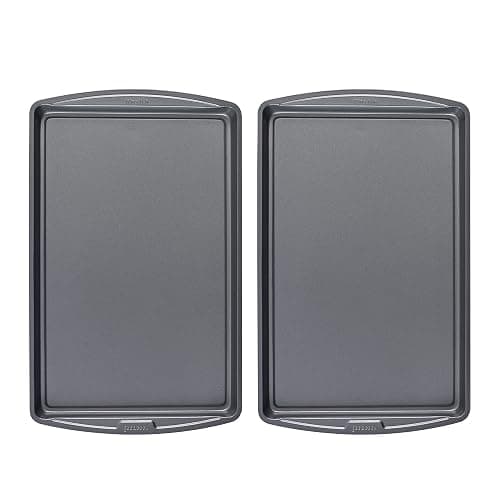 GoodCook Everday Nonstick Carbon Steel 17 x 11-Inch Baking Sheet Set, 2 Pack – Medium Sized Carbon Steel Cooking Pans, Bakeware Set, Cookie Sheets for Baking, Oven Pan Set - Image 1