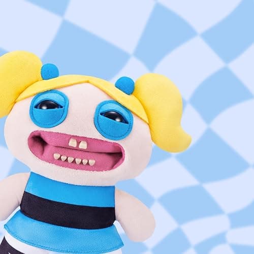 Fuggler Powerpuff Girls 9-Inch Plush Toy (Bubbles) by ZURU – Funny Ugly Monster Stuffed Animal with Human-Like Teeth, Collectible Plush for Kids, Tweens, Teens, Adults & Cartoon Fans thumbnail 3