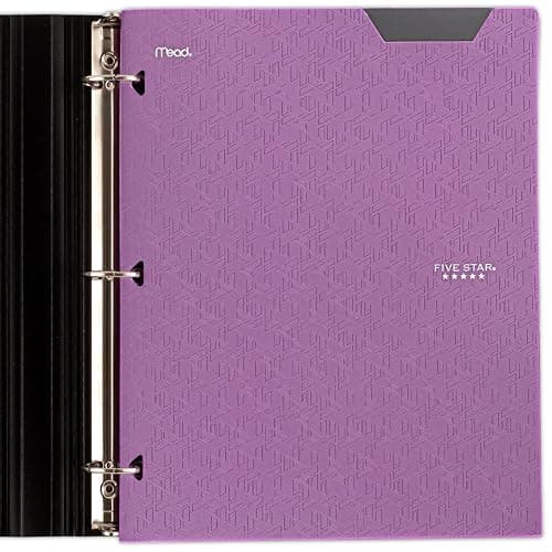 Five Star 2-Pocket Folder, Plastic Folder with Stay-Put Tabs, Fits 3-Ring Binder, Holds 8-1/2" x 11" Paper, Amethyst Purple (333420I-ECM) thumbnail 5