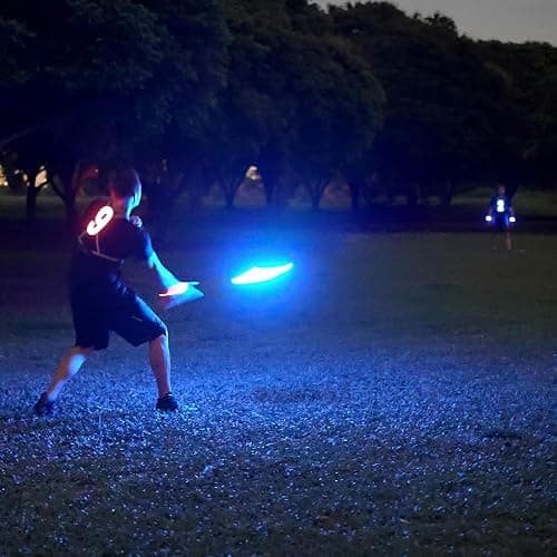 TOSY Flying Disc - 108 RGB Multicolor or 36 Monocolor LEDs, Super Bright, Smart Modes, Christmas Stocking Stuffers Gift, Camping Toy for Kid/Teen/Adult, Auto Light Up, Rechargeable, Waterproof, 175g thumbnail 9