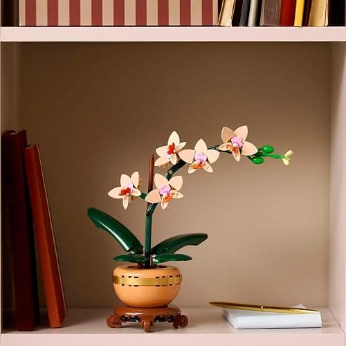 LEGO Botanicals Mini Orchid - Artificial Flowers Set for Adults - Indoor Plant with Terracotta Style Flowerpot - Home Decor Gift for Women and Men - 10343 thumbnail 3