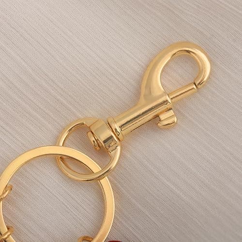 SORGERLY Fruit Bag Charm Keychain - Gold Key Chain, Cute Purse Handbags Accessories - Beautiful Gift for Women thumbnail 5