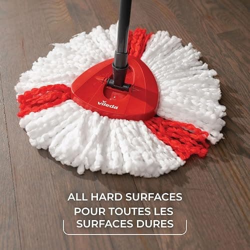 Vileda EasyWring Spin Mop & Bucket Floor Cleaning System with Power Mop Head | Hands-Free Wringing Mop Bucket | Extendable Handle | Safe on All Floor Types| Mop Refill Removes Tough Dirt and Grime thumbnail 5