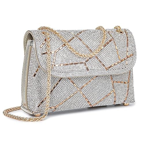 BBTT.ful Shoulder Bags Crossbody Bag Purses Handbags Crystals Rhinestone Evening Bag for Women Clutch Purse with Chain - Image 1