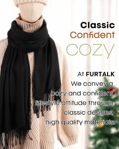 FURTALK Winter Scarf for Women Pashmina Shawl Wraps Soft Warm Fashion Blanket Scarves Gifts thumbnail 5
