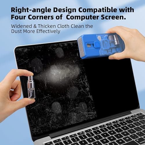 Ordilend Keyboard Cleaning Kit Laptop Cleaner, All-in-One Computer Camera Cleaning Kits Brush Tool, Multi-Function PC Electronic Cleaner for iPad iPhone Pro Earbuds Camera Monitor with Patent, SkyBlue thumbnail 3