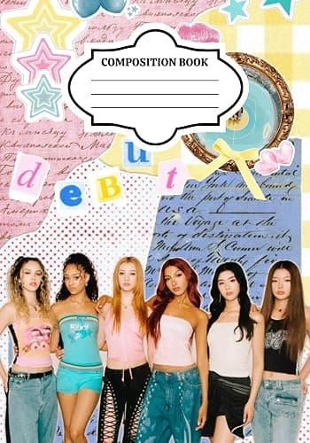 Handmade Composition Notebook, Katseye Theme, College Ruled - Image 1