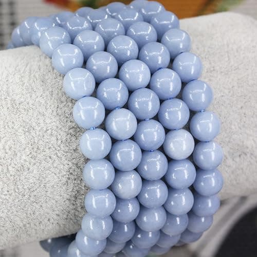Keleny Gem Semi Precious Gemstones 8mm Natural Stone Round Beads Crystal Stretch Bracelets 7 Inch Unisex thumbnail 2