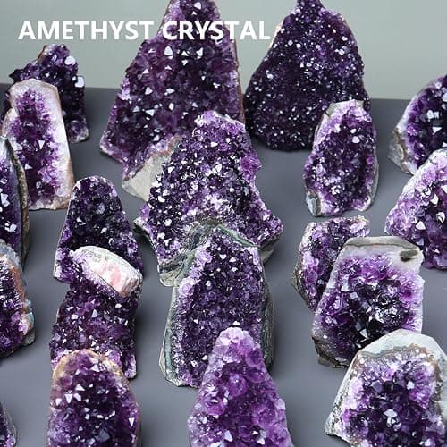 Amethyst Crystal Cluster Purple Crystals Rock Geode Quartz Raw Healing Crystals Stone 0.75-1kg thumbnail 7