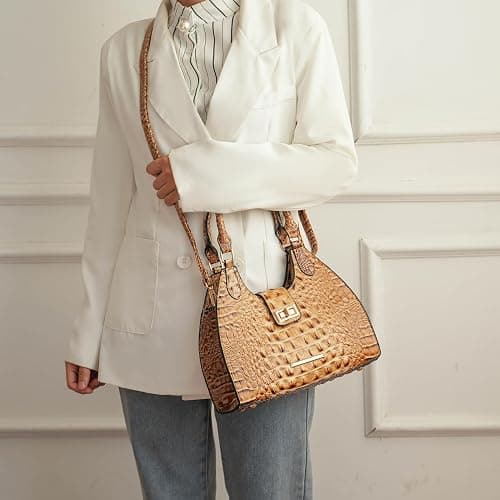 MKF Collection Women Tote Bag, Gradient Rainbow Faux Crocodile-Embossed Vegan Leather Handbag Purse by Mia K thumbnail 4