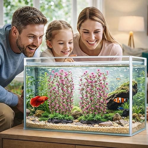 HERCOCCI Aquarium Silk Plants, Large 16 Inches Artificial Silk Fish Tank Plants for Betta Goldfish Tall Fish Tank Decorations thumbnail 3