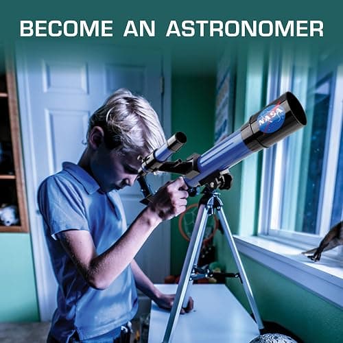 NASA Lunar Telescope for Kids – 90x Magnification, Includes Two Eyepieces, Tabletop Tripod, and Finder Scope- Kids Telescope for Astronomy Beginners, Space Toys, NASA Gifts (Amazon Exclusive) thumbnail 5