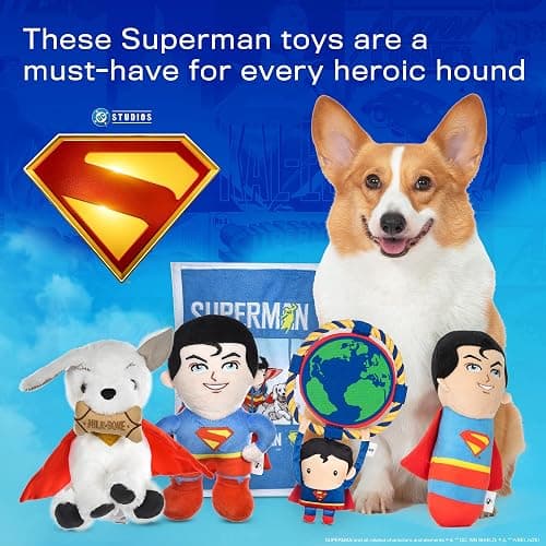 DC Comics Superman Krypto The Superdog Plush Dog Toy – Soft Squeaky Dog Toy with Crinkle Sounds, Cape & Milk-Bone Treat Design, 7.5 Inch thumbnail 10