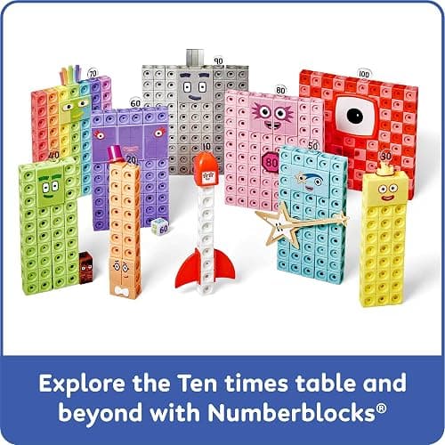 hand2mind Numberblocks Heroes with Zeroes MathLink Cubes Activity Set | Preschool Learning Activities, Math Manipulatives Kindergarten, Counting Blocks, Number Linking Cubes, Kids Educational Toys thumbnail 4