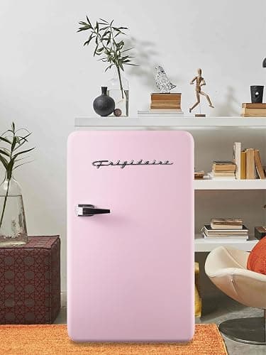 Frigidaire EFR372-PINK 3.2 Cu Ft Pink Retro Compact Rounded Corner Premium Mini Fridge thumbnail 2
