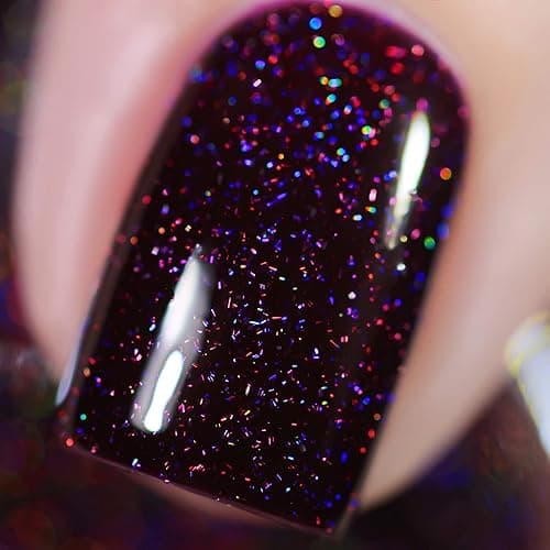ILNP Madeline - Delicious Dark Berry Holographic Nail Polish, Chip Resistant, 7-Free, Non-Toxic, Vegan, Cruelty Free, 12ml thumbnail 7