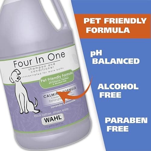 Wahl USA 4-in-1 Calming Pet Shampoo for Dogs, Lavender Chamomile, 64 oz | Half Gallon Shampoo For Multi-Dog Families To Clean, Condition, Detangle, And Moisturize Fur During Bath - Model 821000-050 thumbnail 3