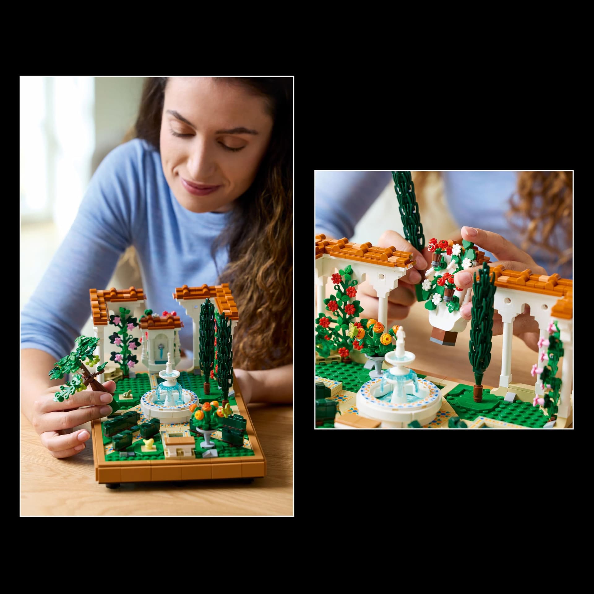 LEGO® Icons Jardín con Fuente Set de construcción y decoración para el hogar y la Oficina con cipreses, parras y Flora diversa, Regalo para Adultos, Modelo reconfigurable 10359 thumbnail 6
