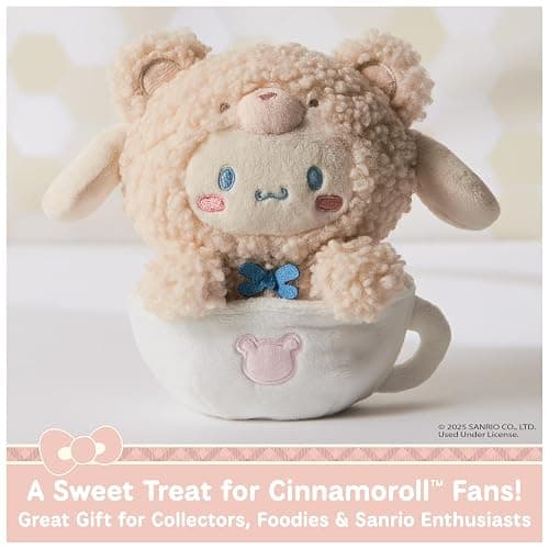 GUND Sanrio Official Hello Kitty and Friends Cinnamoroll Café Latte Teddy Bear Plush, Collectible Plush Toy, Stuffed Animal for Ages 1 and Up, 6” thumbnail 3
