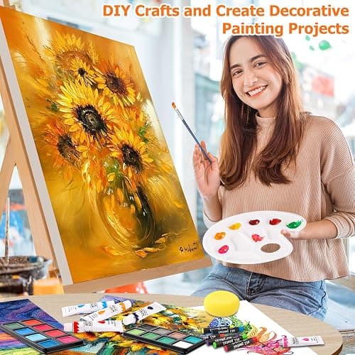 Halloween & Christmas Day Gifts for Kids, Teen Girl Girls Trendy Stuff, Stocking Stuffers for Teens, 192-Pack Drawing Painting Art Supplies with Acrylic Pad, Watercolor Pad, Sketch Book, Canvases thumbnail 6