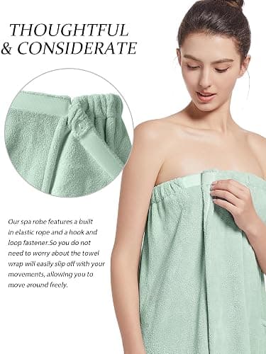 Women'S Soft Wrap Towel Full Length，Bath Robe After Shower Female Plush Long，Spa Bathrobes Lightweight With Pockets thumbnail 5