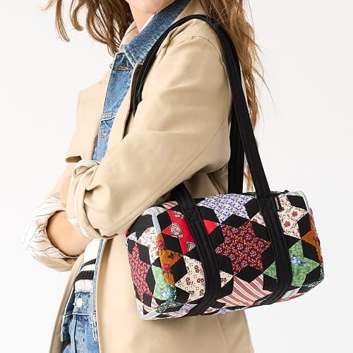 Premium Cotton Original 100 Handbag, Star Patchwork, One Size thumbnail 2