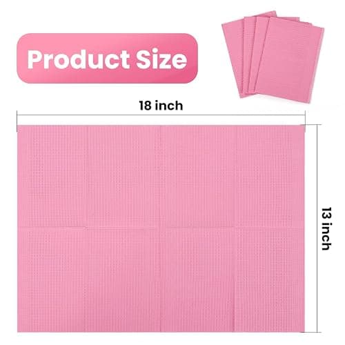 Etercycle Disposable Nail Mats - 50Pcs Fordable Nail Art Table Mats for Table Acrylic Nail Practice Sheet, 3 Ply Waterproof 13" X 18" Clean Pads Nail Art Accessories (Pink) thumbnail 5