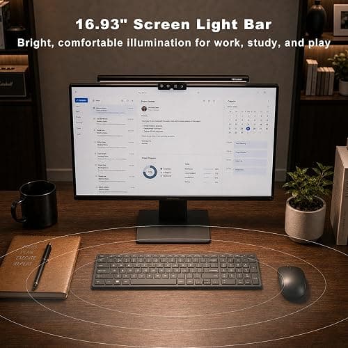 YEELIGHT Monitor Light Bar, Computer Monitor Lamp for Home Office Gaming, 250LM No Glare Eye-Care LED Screen Bar, Touch Control USB Reading Desk Lamp with Stepless Dimming for Flat & Curved Monitor thumbnail 9