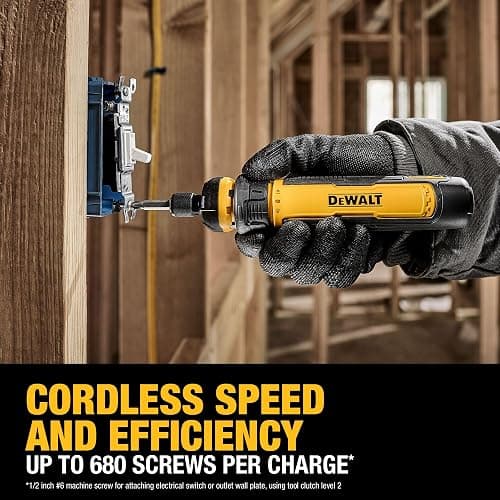 DEWALT Cordless Screwdriver, 4V USB Rechargeable Electric Screwdriver with 12 pcs Screwdriver Bit Set, LED Light, FLEXDRIVE Control, Compact, Ergonomic (DWHT66719) thumbnail 5