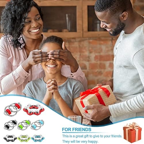 12 Pack Bicycle Chain Fidget Toys Set - Decompression Stress Reducer for Anxiety, Autism, Adults and Teens thumbnail 7