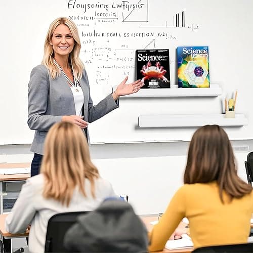 FUCDTEFC 2 Pcs Magnetic Book Shelf for Whiteboard, Strong Adsorption Reusable Metal Bookshelf Book Display Holder for Teacher Kids Classroom Refrigerator Office White | Metal, Reusable, Bookshelf, Book Display, Holder, for Teacher Kids, Classroom, Refrigerator, Office, White thumbnail 2