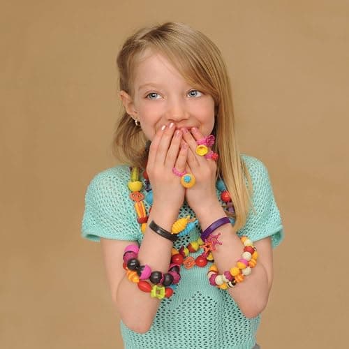 B. toys – Pop Arty! 275 Pieces – Jewlery Making Kit – Creative Pop Snap Bead Set for Kids – DIY Craft Jewelry Making Kit – Necklaces, Rings, Bracelets – 4+ Years thumbnail 10